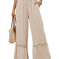 Women's Drawstring Wide-Leg Trousers