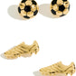 14K Gold Stud Earrings with Sporty Elements