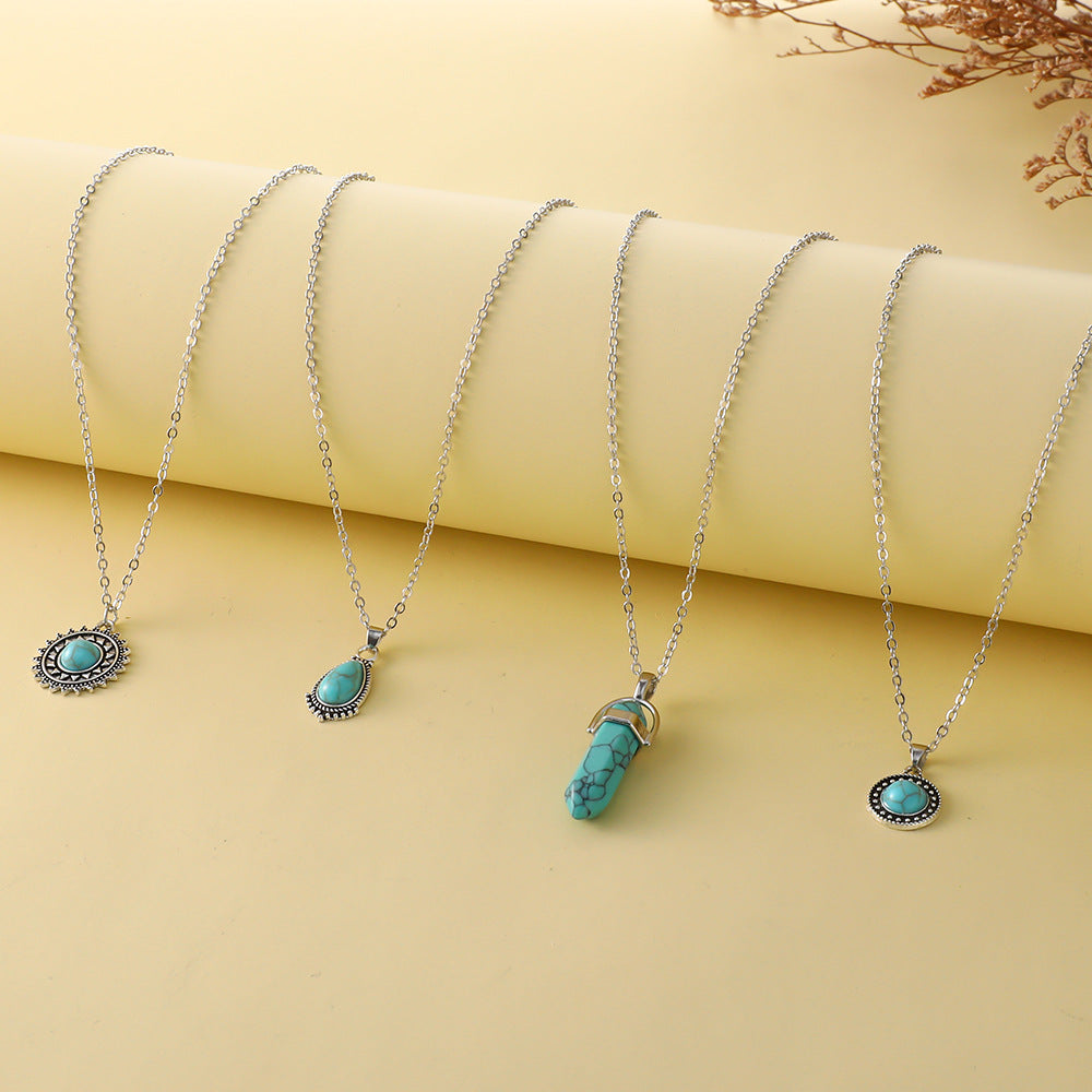 Vintage Bohemian Turquoise 4-Layer Necklace