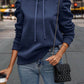 Ruched Puff Long Sleeve Hoodie