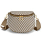Trendy Woven Checkered Crossbody Bum Bag for Women