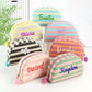 Personalized Embroidered Striped Canvas Toiletry Bag/Makeup Bag