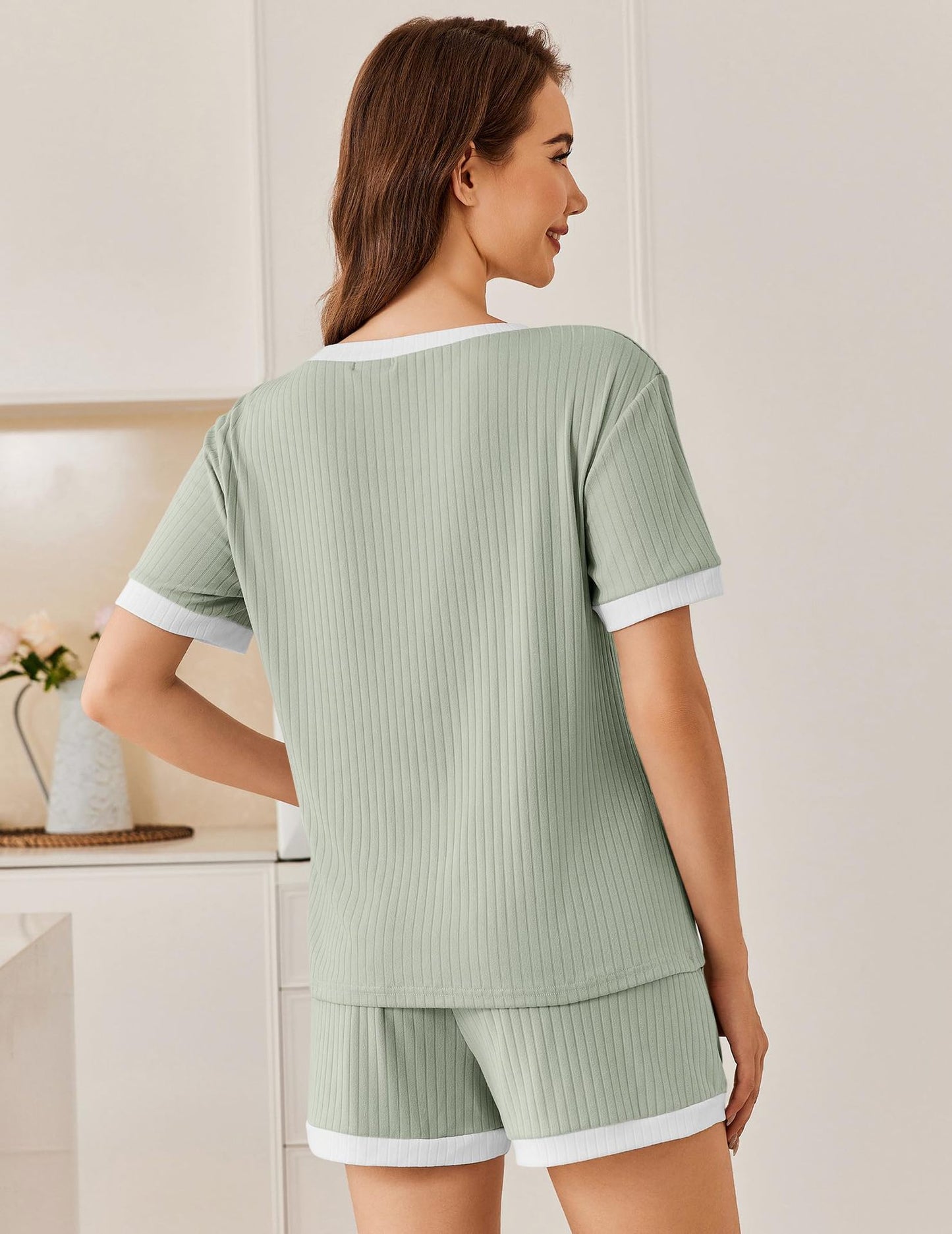Cozy Ribbed Contrast Lounge Set