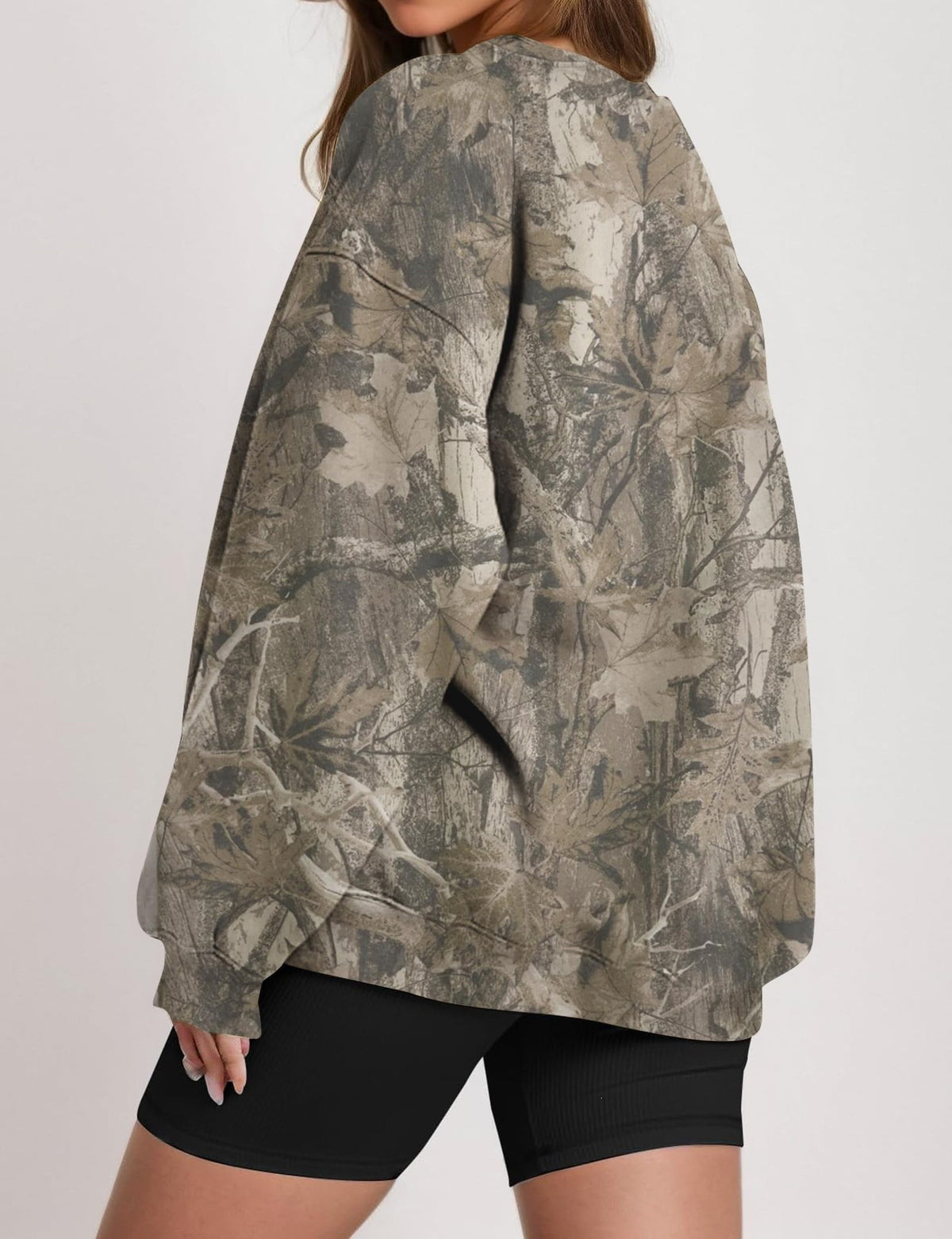 Oversized Camo Crewneck Sweatshirt