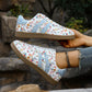 Floral Print Color Block Detail Lace Up Shoes