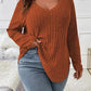 Plus Size V-Neck Long Sleeve T-Shirt