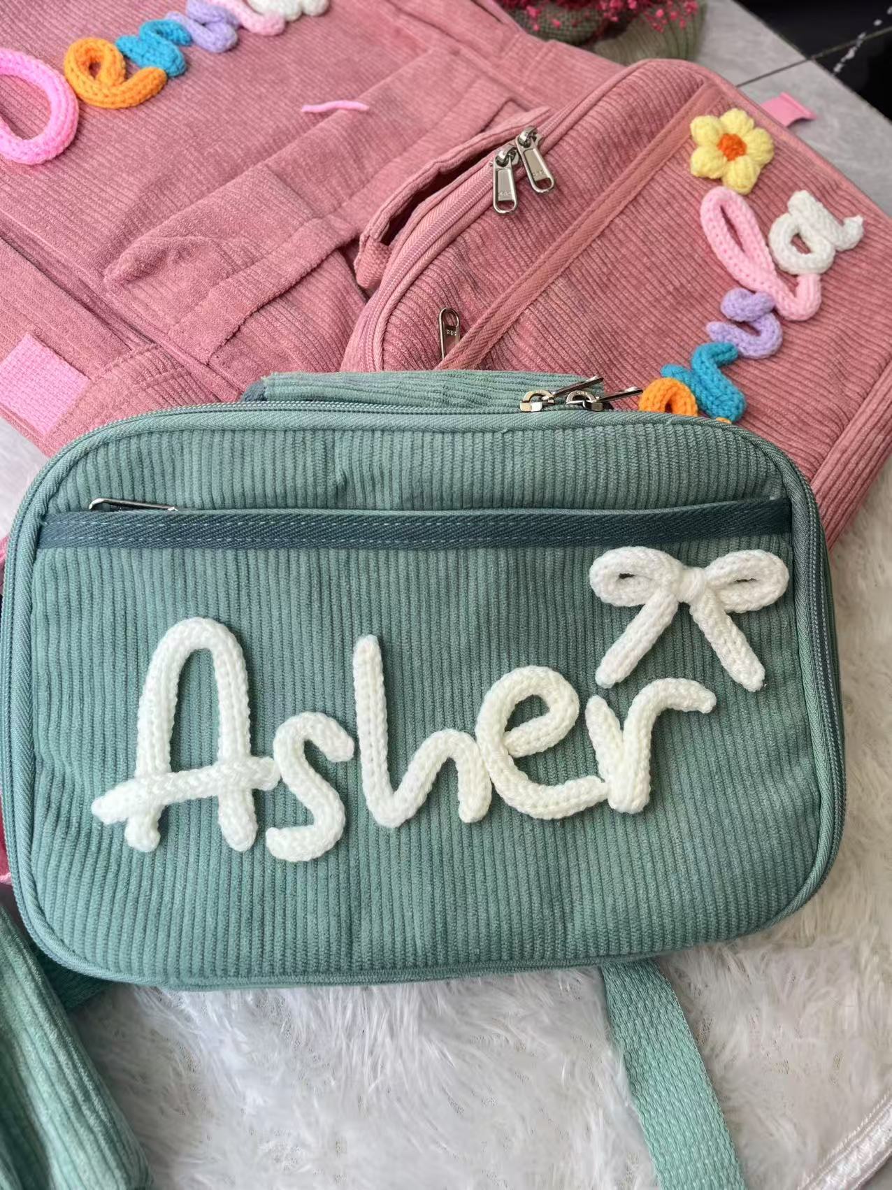 Personalized Chunky Corduroy Lunch Bag