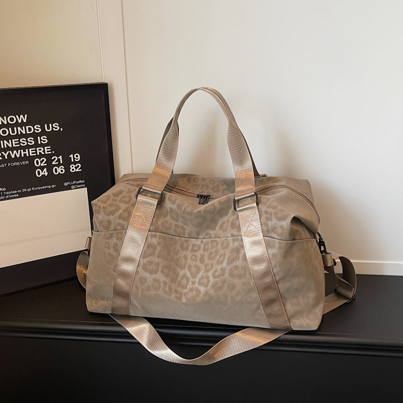 Leopard Print Short Trip Bag Weekend Bag