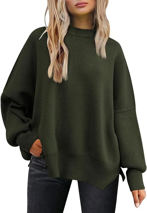 Crew Neck Batwing Sweater