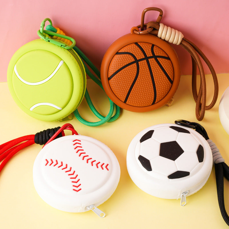 Mini Sports Ball Silicone Coin Purses