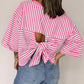 Striped Back Bow Tie T-Shirt
