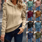 Ruched Puff Long Sleeve Hoodie