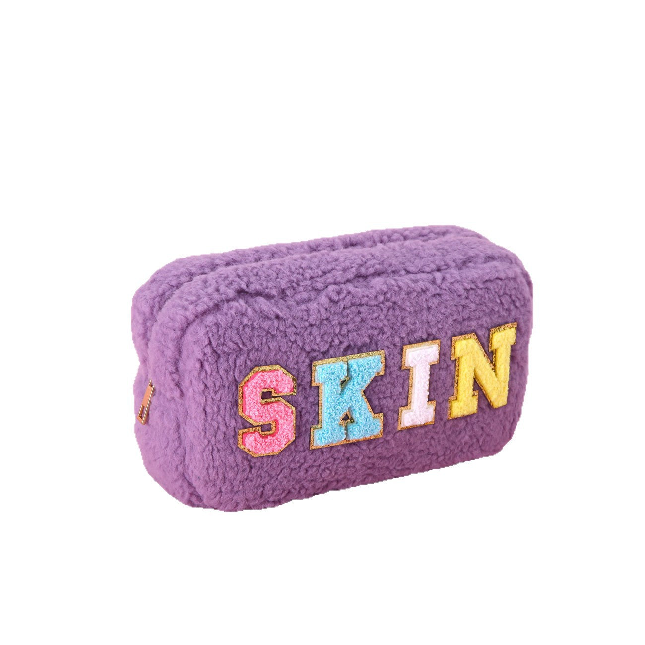Plush Chenille Letter Cosmetic Bag