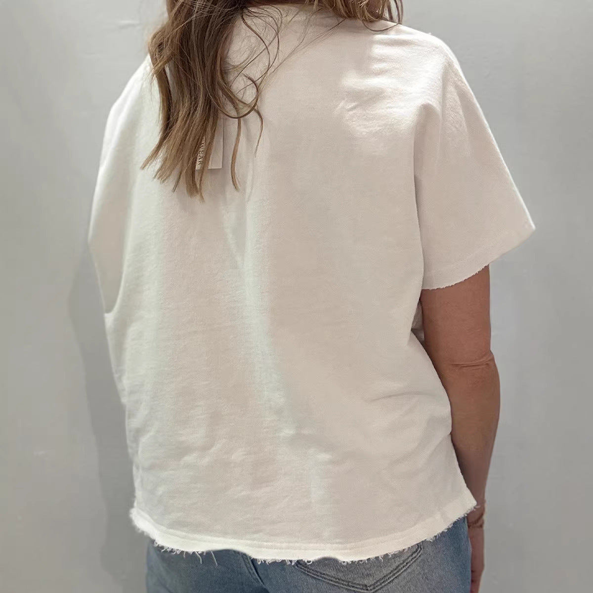 Patriot Star Patched Notched Neck Mineral Washed Tee