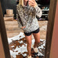 Autumn and Winter Leopard Print Long-sleeved Women's Sweatshirt