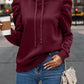 Ruched Puff Long Sleeve Hoodie