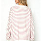 Bubble Poly Cotton Stripe Tunic with Side Slit