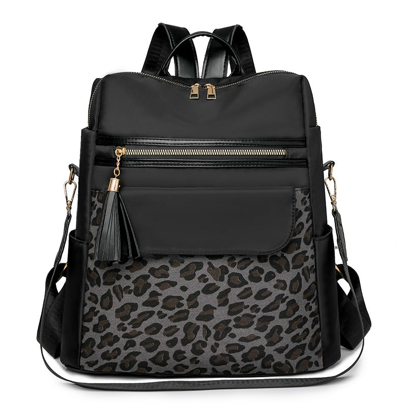 Two Tone Leopard Backpacks