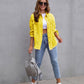 Long Raw Edge Ripped Denim Jacket