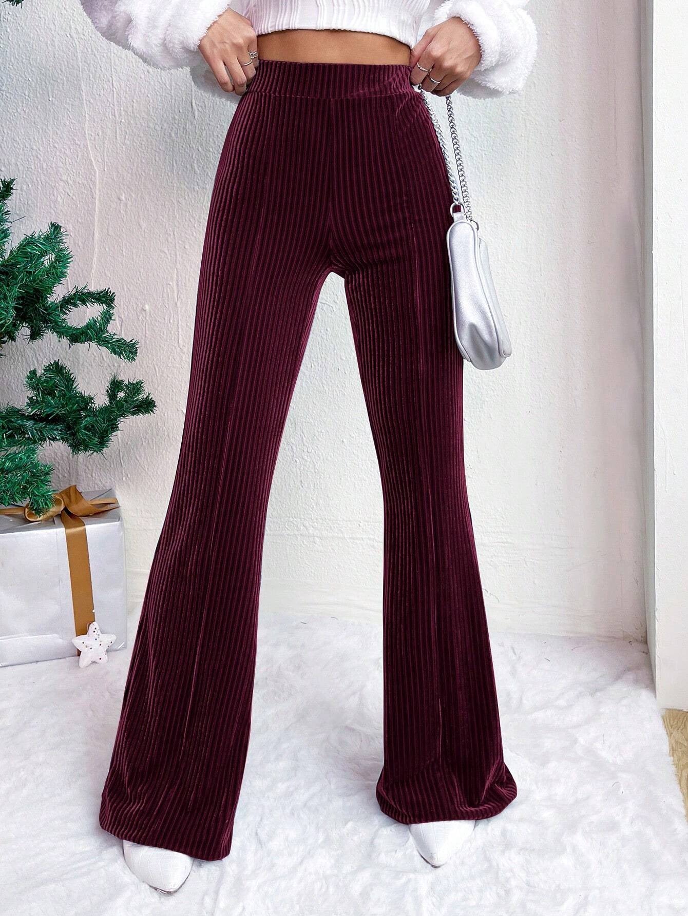 High Waisted Corduroy Flared Pants