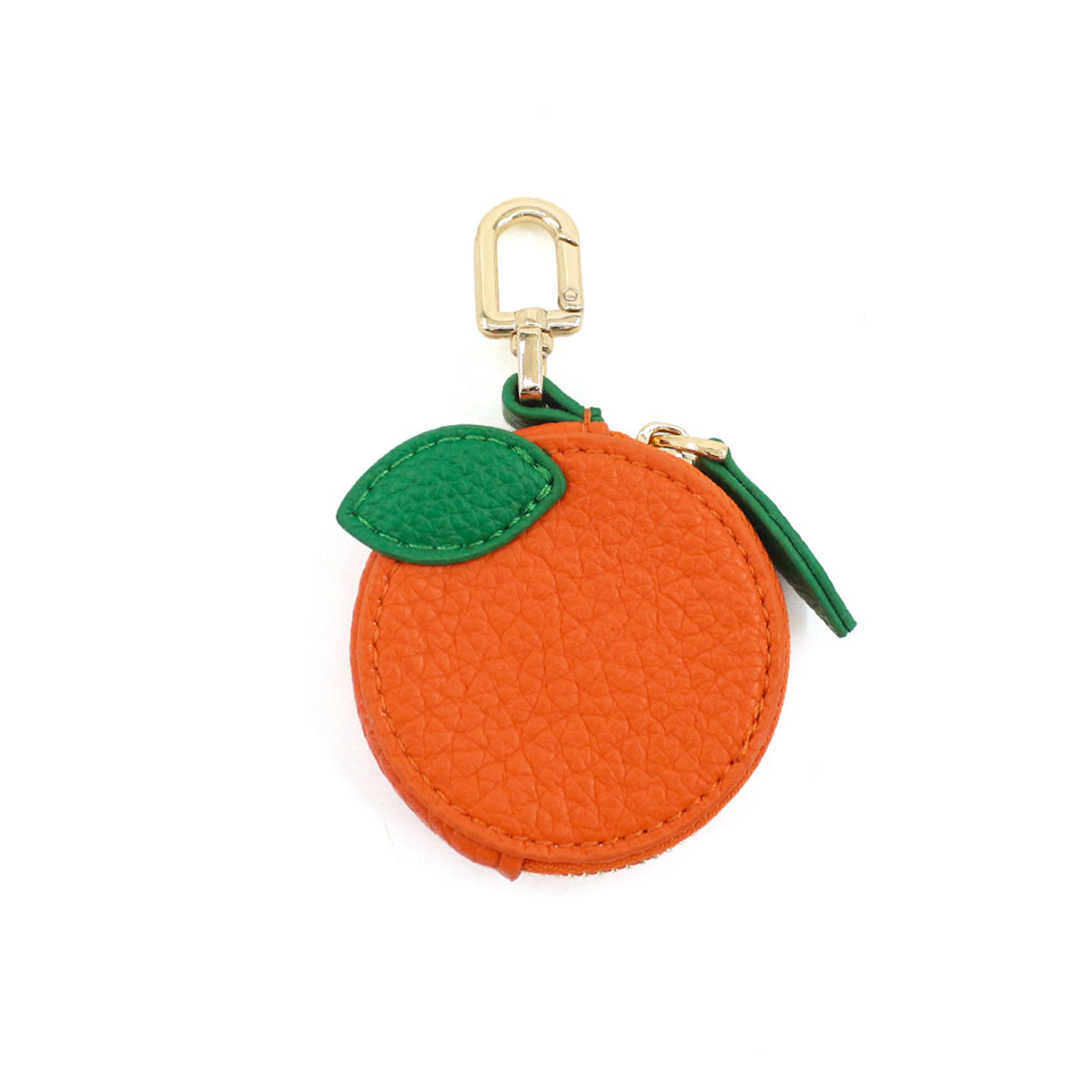 Fruit-Shaped Mini Coin Purse Keychain - Portable PU Leather Wallet & Bag Charm