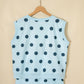 Trim Polka Dot Print Tank Split Mini Skort 2pcs Set