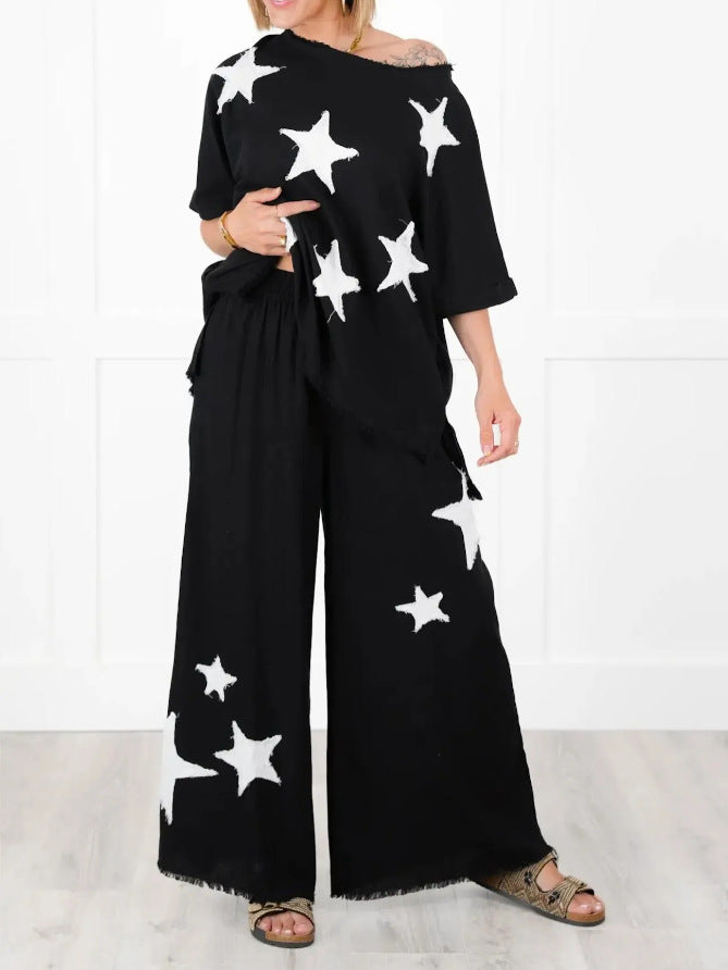 Star Patchwork Two-Piece Set