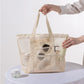 Mesh Fabric Travel Storage Bag Large Capacity Visual Partition Storage Handbag