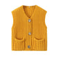 Sleeveless Button Knitted Top