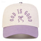 GOD IS GOOD Embroidered Bow Color Block Baseball Cap