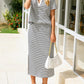 Maritime Stripe Polo and Maxi Skirt Co-Ord Set