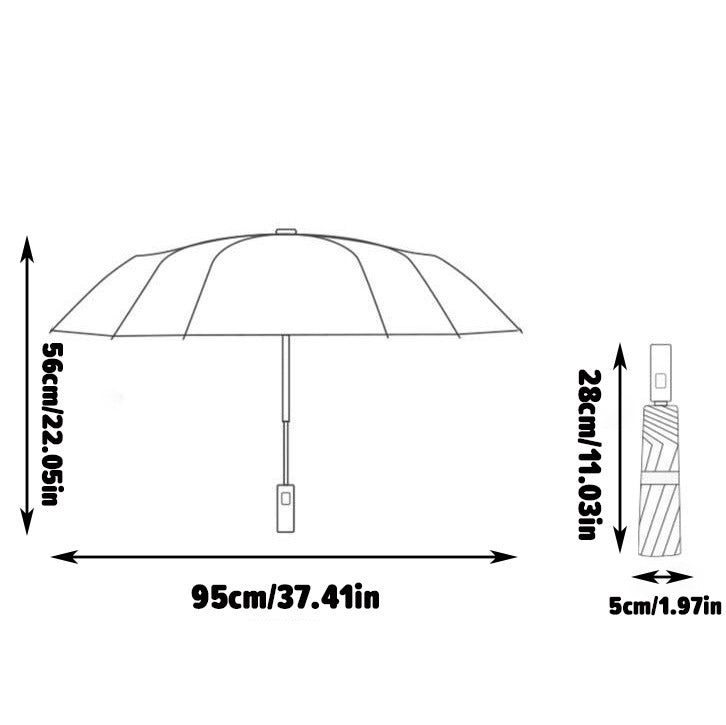 Custom Printed Compact Folding Umbrella