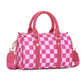 Checkered Boston Bag