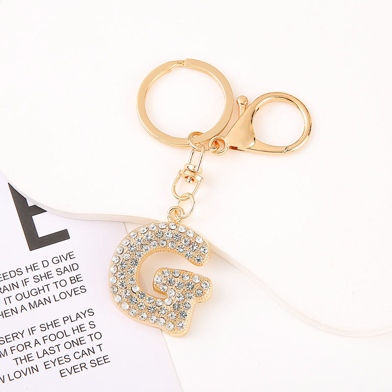 Cute Initial Letter Keychain Backpack Charms