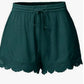 Solid Color Lace Up Shorts Casual Pants