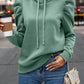 Ruched Puff Long Sleeve Hoodie