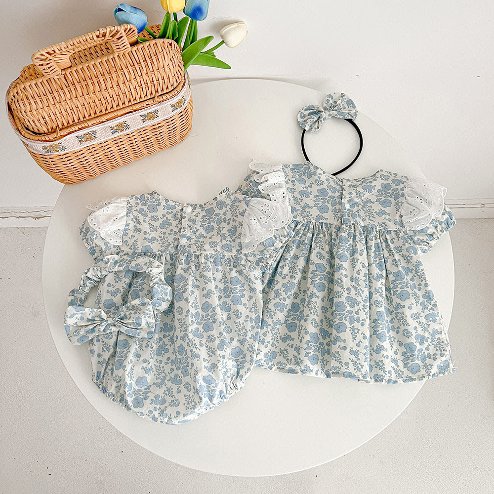 2pcs Set Baby Girls Summer Romper / Dress