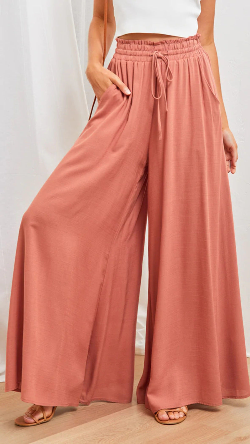 Wide Leg High Waist Trousers