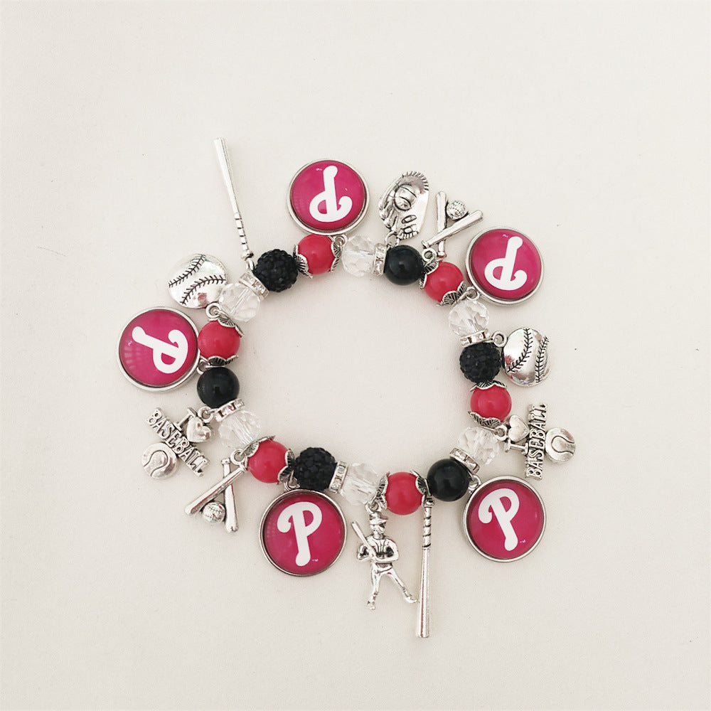 Game Day Team Charm Bead Bracelet Collection