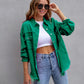 Long Raw Edge Ripped Denim Jacket