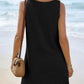 Waffle Knit V-Neck Shift Dress