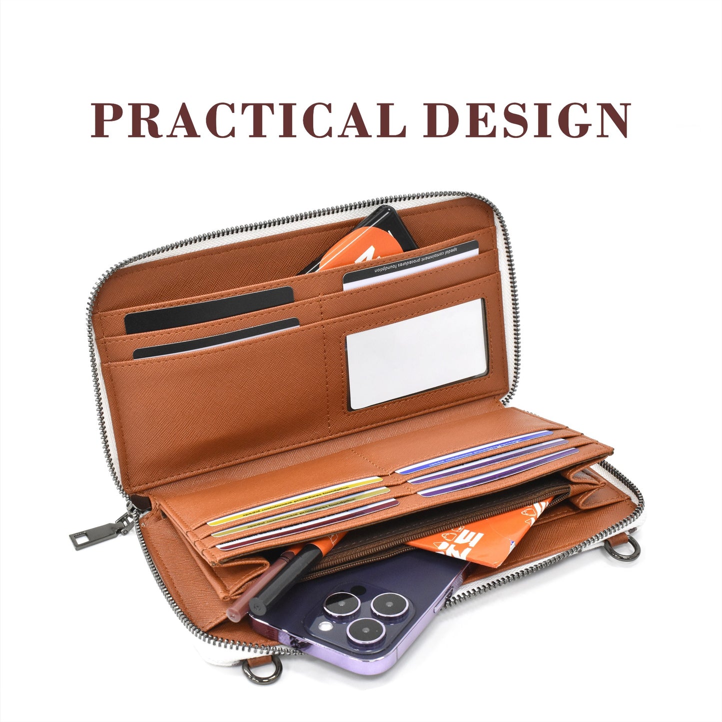 Vintage Zip Canvas Clutch