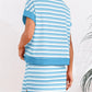 Earthy Stripe Polo and Skirt Co-Ord Set