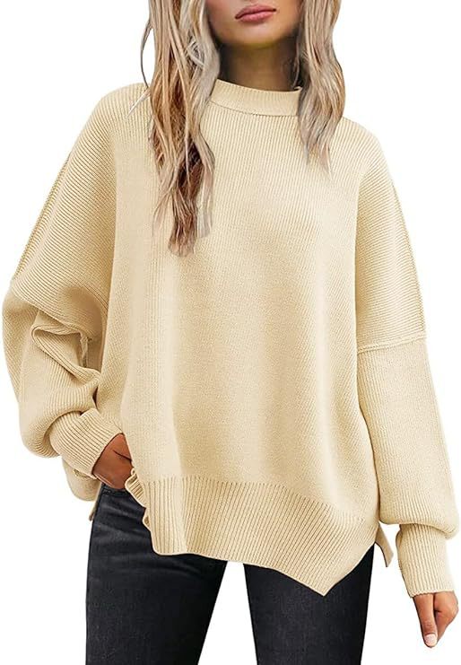 Crew Neck Batwing Sweater