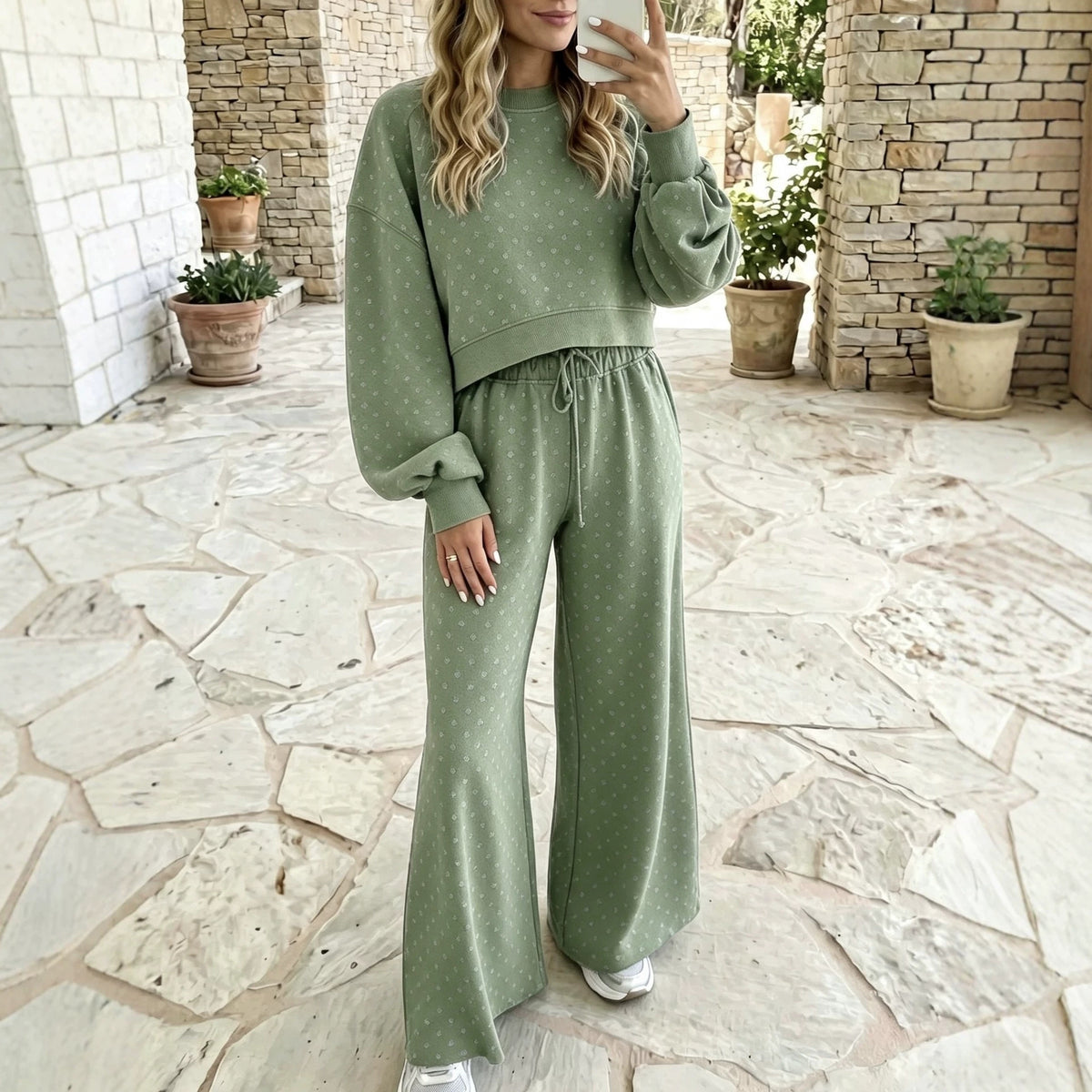 Women's Knit Two-Piece Loungewear Set