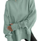 Side-slit Panelled Crew-neck Sweatshirt