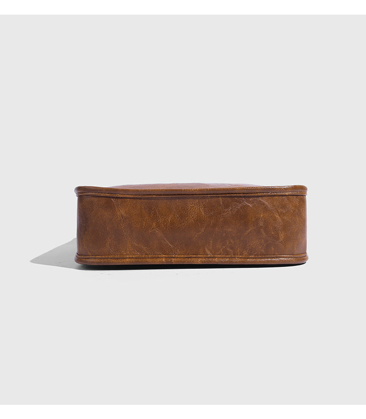 Vagan Leather Shoulder Bag with Adjustable Geometric Strap