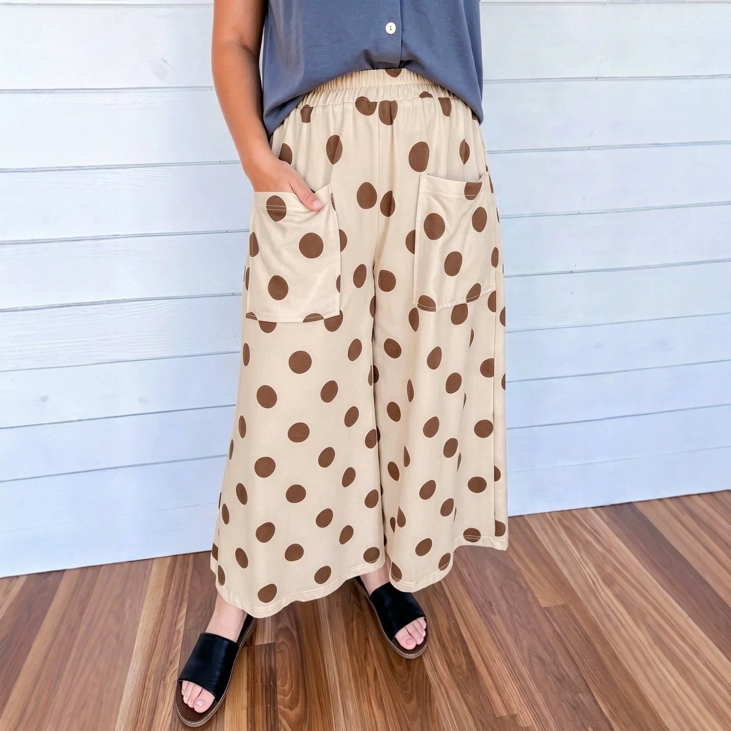 Polka Dot Wide Leg Pants