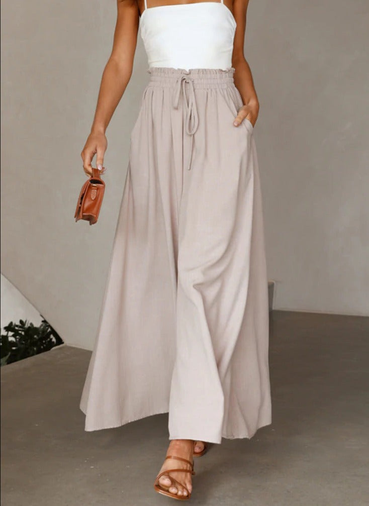 Wide Leg High Waist Trousers