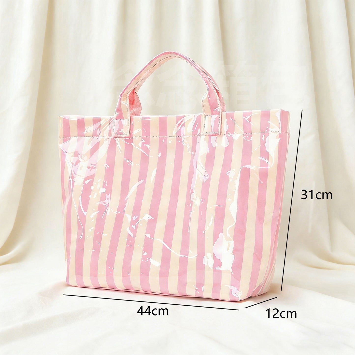 PVC Striped Tote Bag